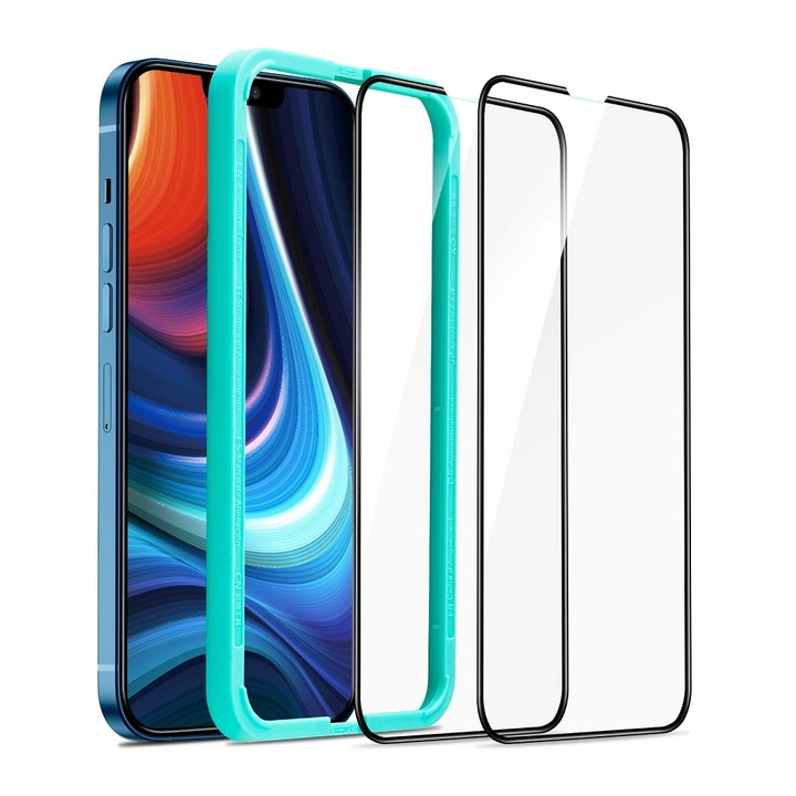 Set 2 folii protectie ESR Armorite compatibila cu iPhone 13 Pro Max / 14 Plus Black