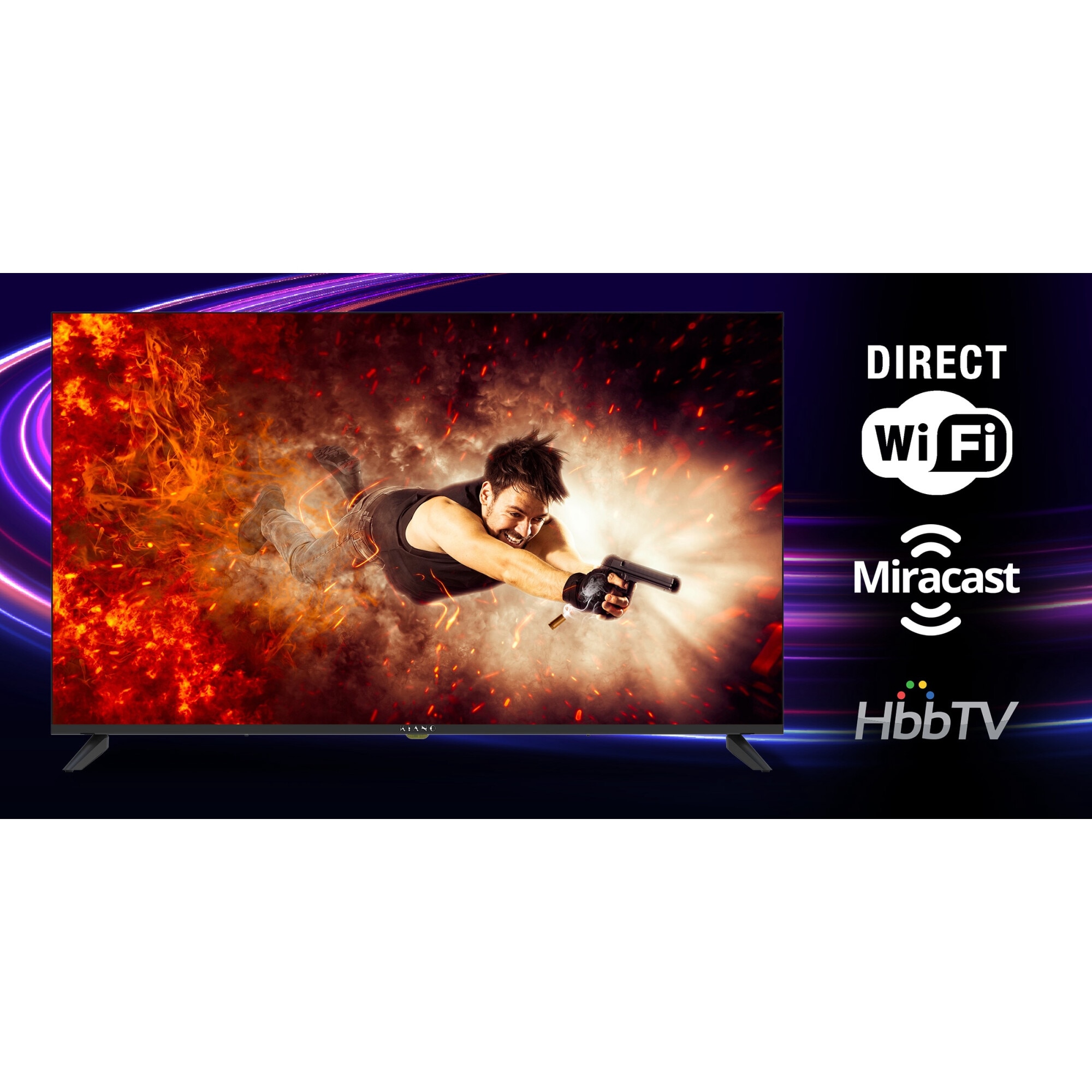 TV Kiano Elegance 50" Smart TV 4K Ultra HD DLED Carcasa metalica