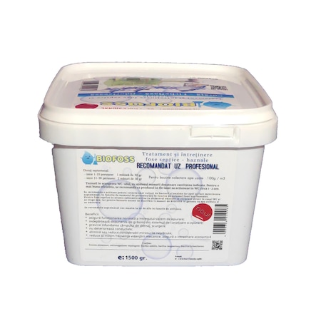 Bioactivator profesional pentru fose septice Biofoss 1,5 kg