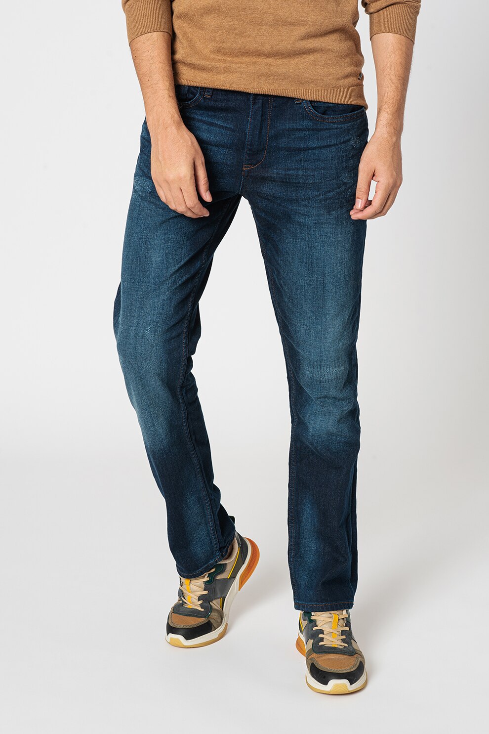 BLEND, Blugi slim fit cu 5 buzunare, Bleumarin