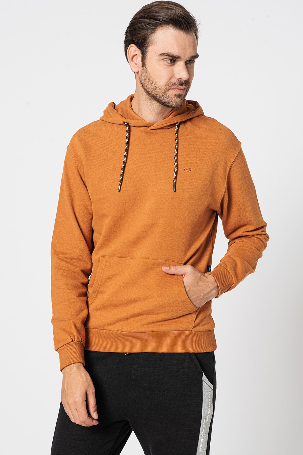 BLEND, Hanorac uni cu buzunar kangaroo, Oranj persan