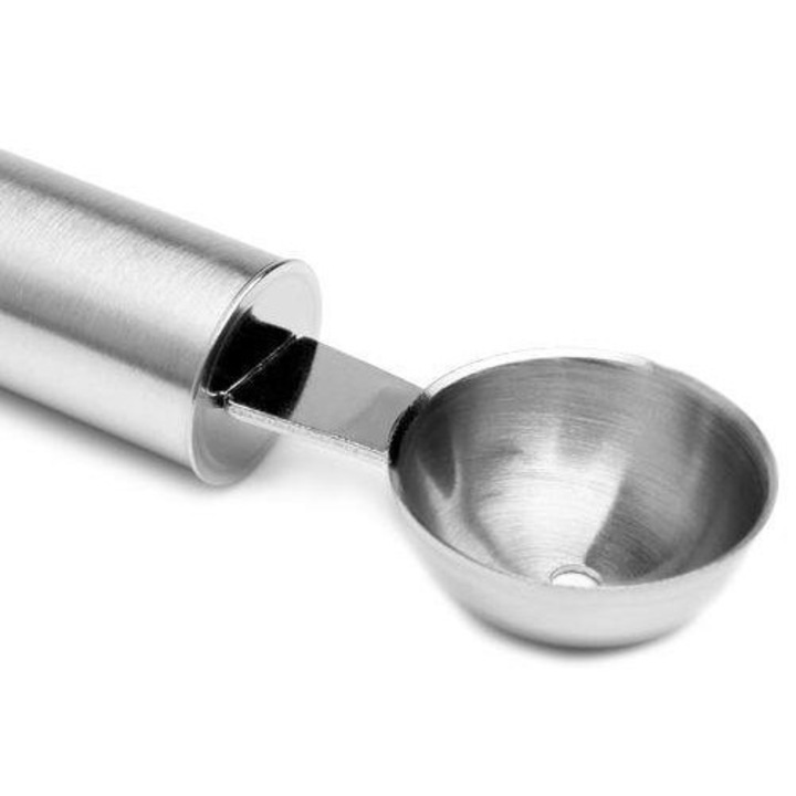 Taietor Pentru Pepene, Orion, 16.5x3 cm, Fabricat Din Otel Inoxidabil De Inalta Calitate, Usor De Curatat, Potrivit Pentru Spalarea In Masina De Spalat Vase, Are Un Maner Confortabil, Ideal Pentru A Taia Bile Din Fructe Cu Diametrul De 3 cm, Argintiu