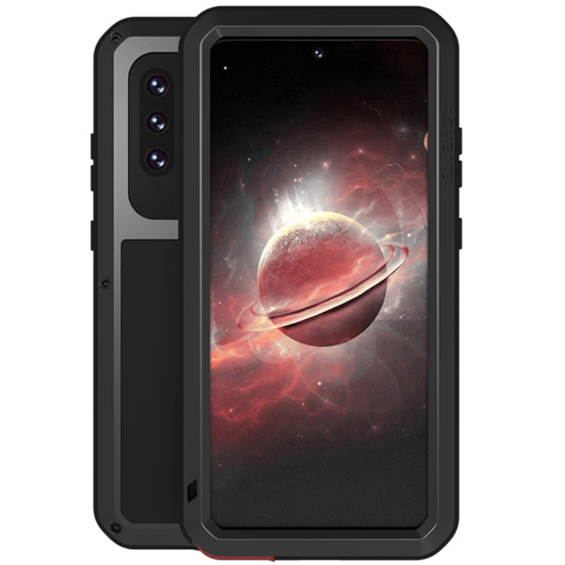 Husa blindata + sticla protectoare LOVE MEI Galaxy A72, neagra
