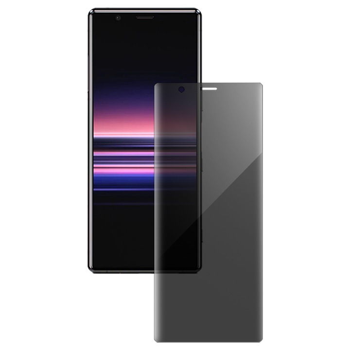 SILKASE privacy фолио за Sony Xperia 5, защита на екрана, силикон