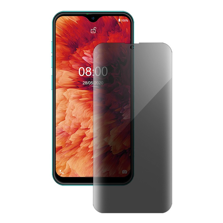 SILKASE privacy фолио за Ulefone Note 8P, защита на екрана, силикон