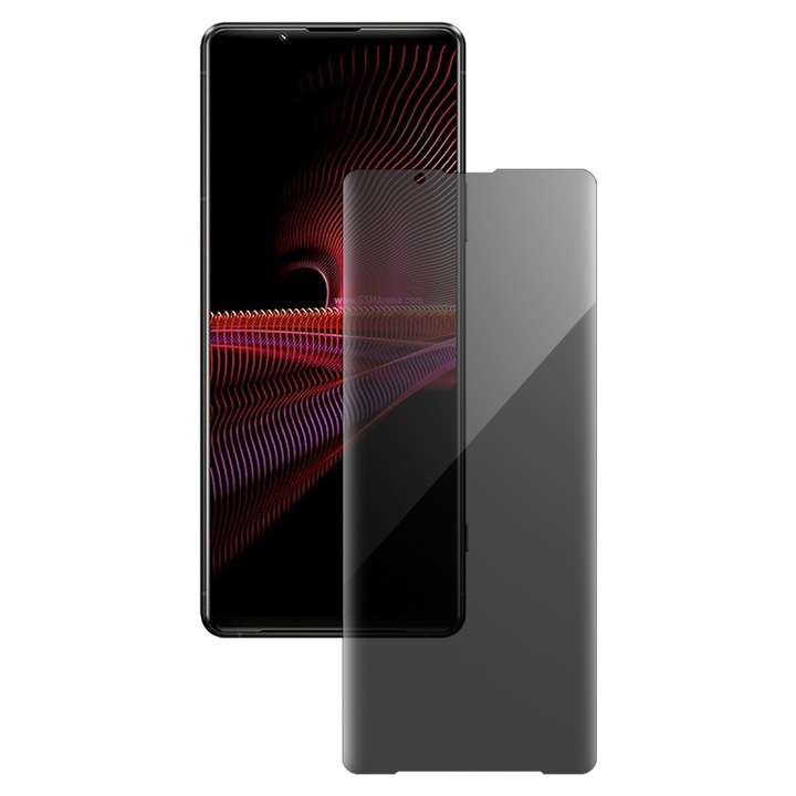 SILKASE privacy фолио за Sony Xperia 1 III, защита на екрана, силикон