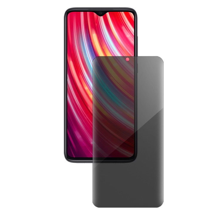 Folie privacy SILKASE pentru Xiaomi Redmi Note 8 Pro, protectie ecran, silicon