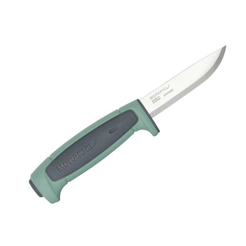 Cutit Basic 546, Morakniv, Lama din otel inoxidabil, 9 cm, Verde deschis/Gri