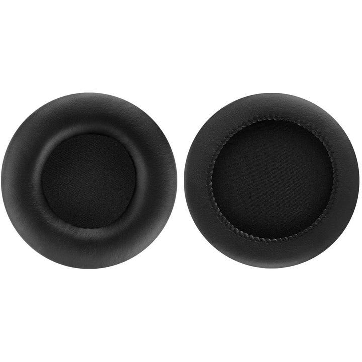 Комплект 2 гъби PadForce, За слушалки Panasonic Technics RP-DH1200 DJ, RP-DH1210, RP-DH1250-S DJ, Кожа, Черен