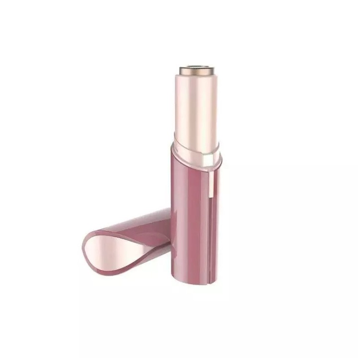 Epilator facial hipoalergenic SIKS® cu acumulator, 17 cm, roz