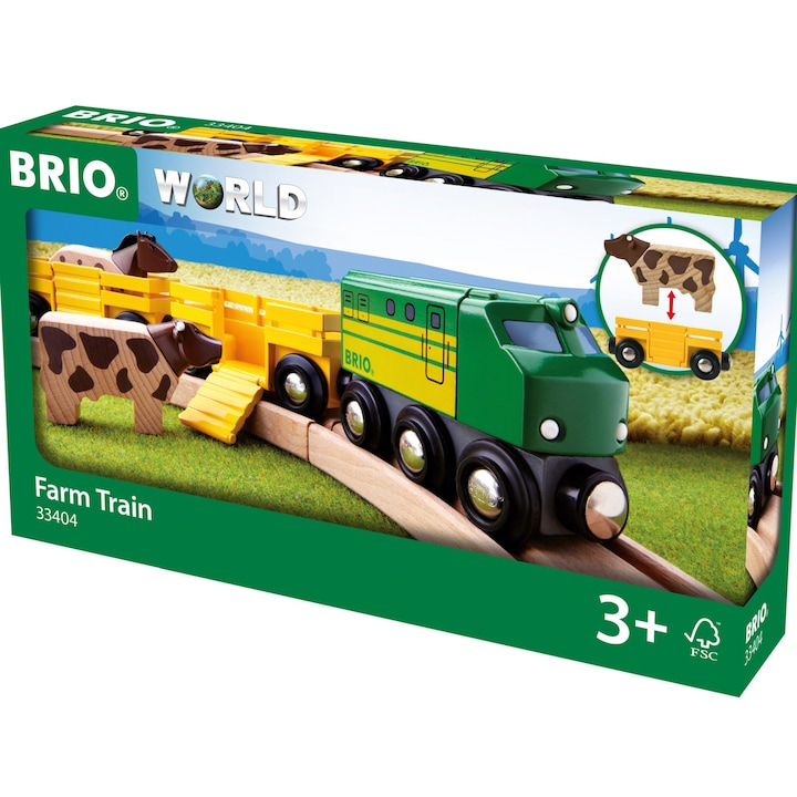 Дървено влакче Brio - Farm