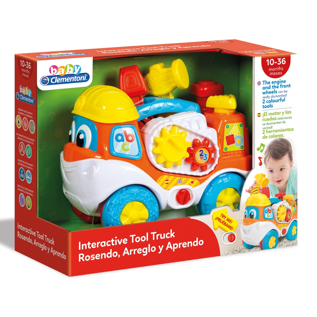 Jucarie interactiva Baby Clementoni - Camion Interactiv, cu activitati