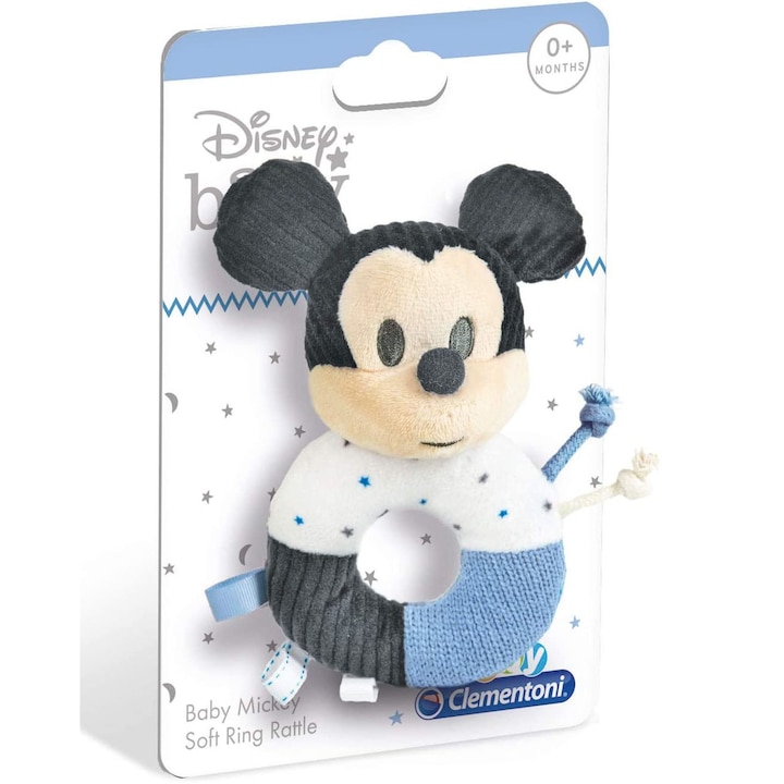 Дрънкалка Baby Clementoni - Мек пръстен, Disney Mickey Mouse, Mickey
