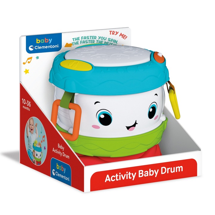 Интерактивна играчка Baby Clementoni - Baby Drum, Барабан