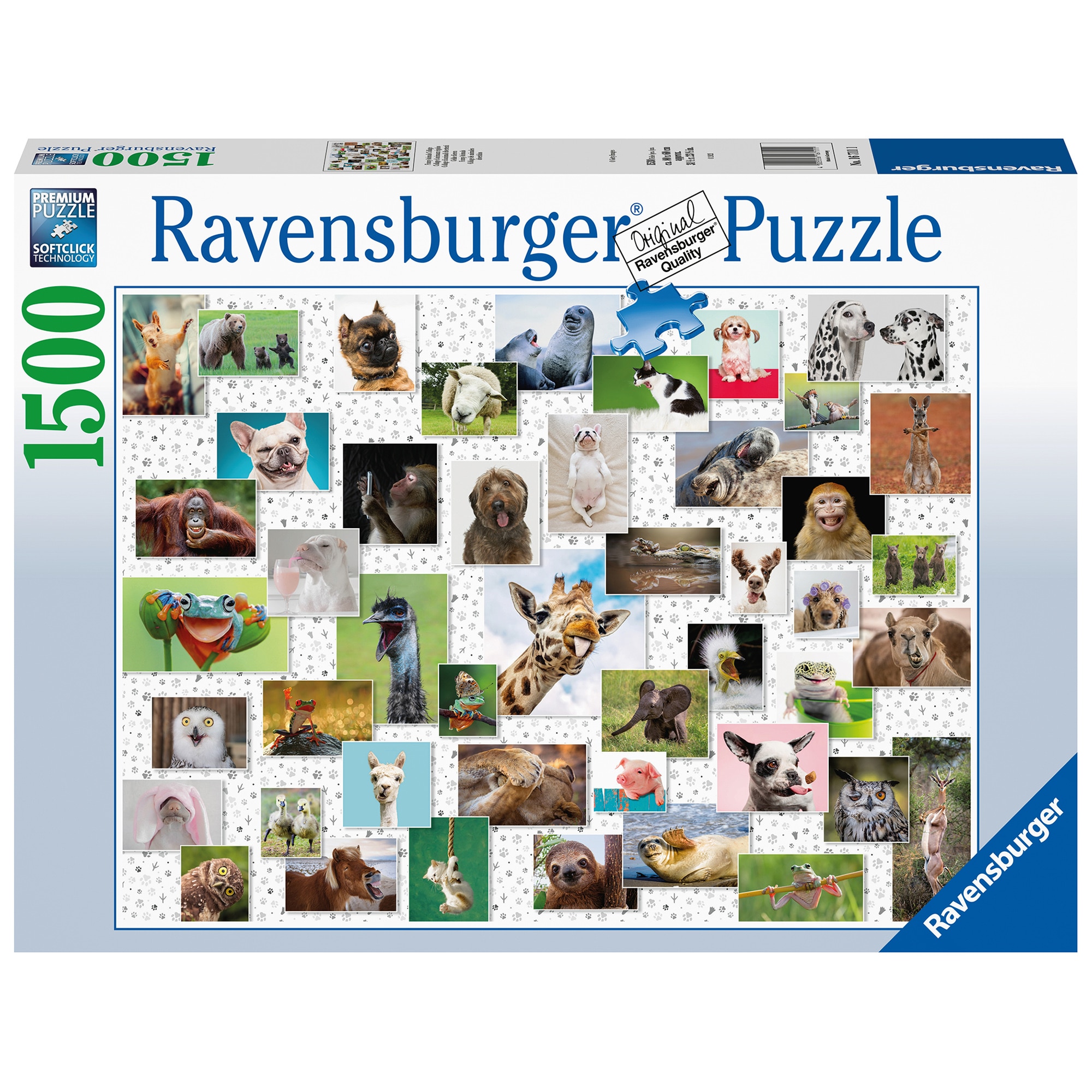 Puzzle Ravensburger - Colaj cu animale, 1500 piese