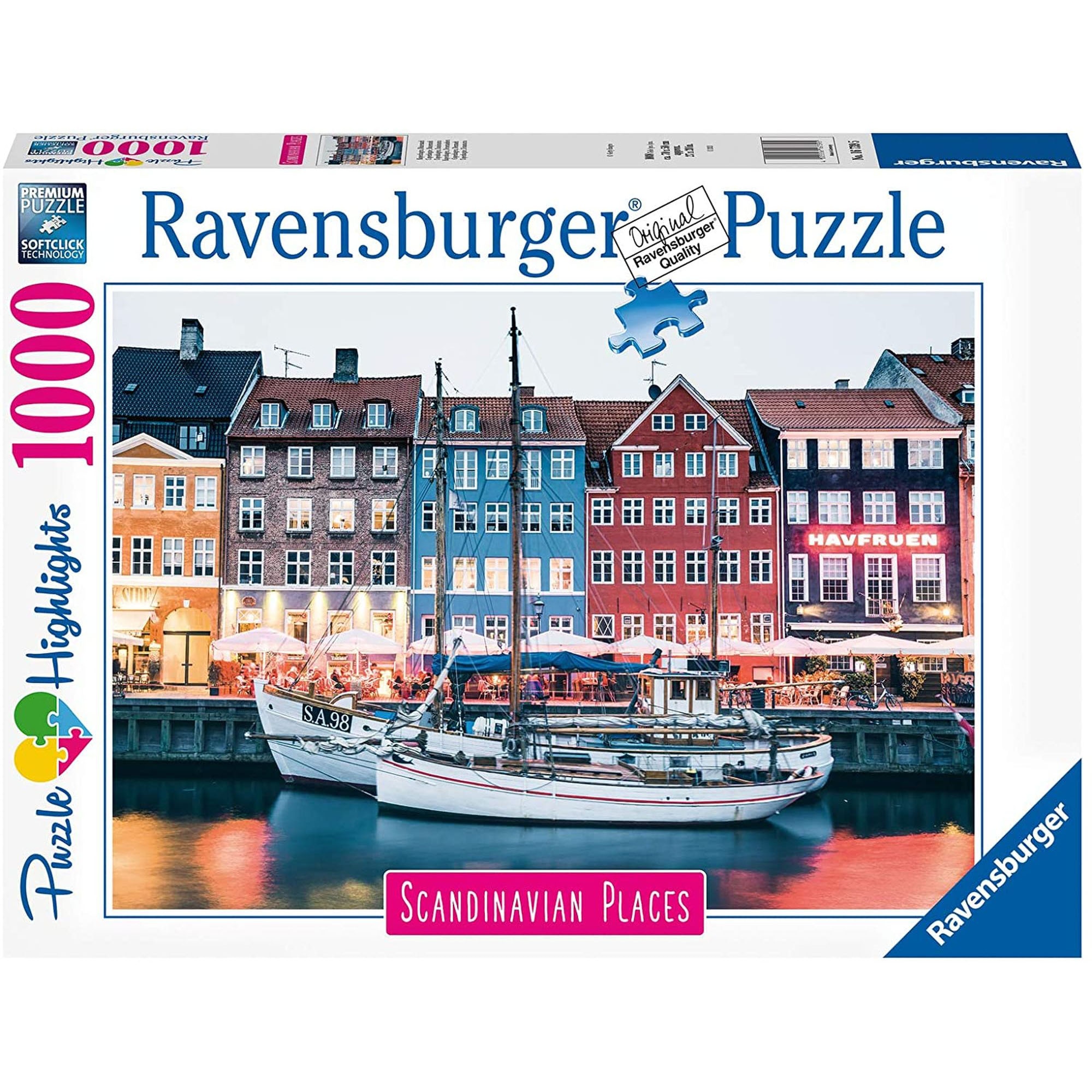 Puzzle Ravensburger - Copenhaga Danemarca, 1000 piese