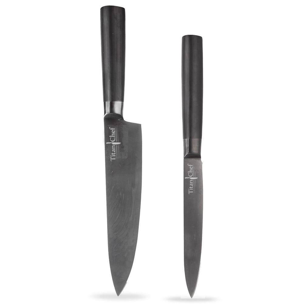 Set cutite bucatarie Titan Chef, Orion, Inox, 12.5/20.5 cm, Negru