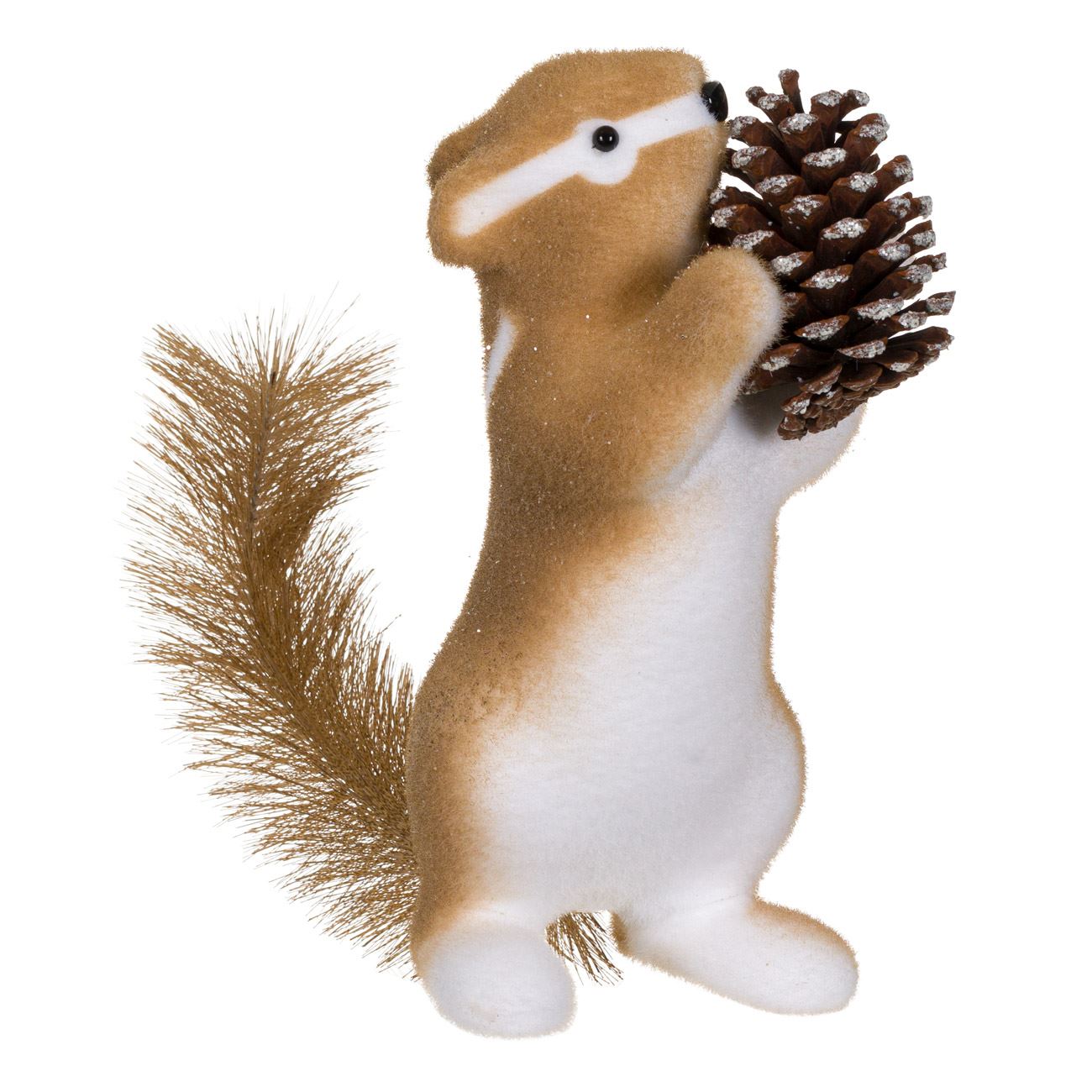 Figurina decorativa, Zola®, din spuma, model veverita cu con, 30 cm