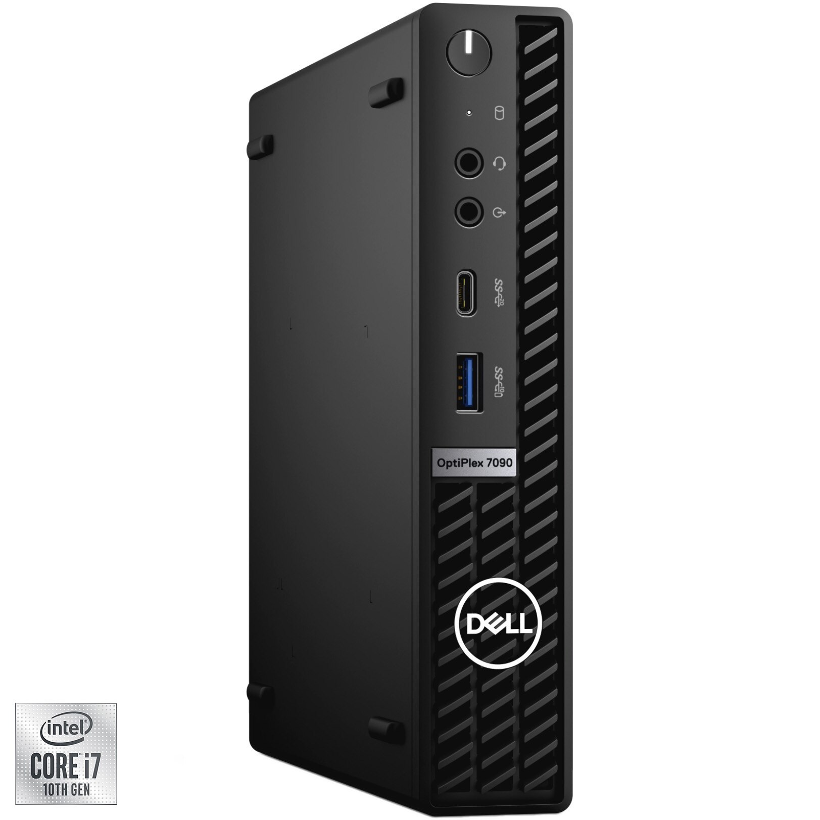 Mini PC Dell OptiPlex 7090 MFF cu procesor Intel® Core™ i7-10700T pana la 4.50GHz, 16GB DDR4, 256GB SSD M.2, Wi-Fi, Intel® UHD Graphics 630, Microsoft Windows 10 Pro, Mouse + Tastatura