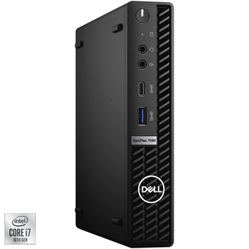 Mini PC Dell OptiPlex 7090 MFF cu procesor Intel® Core™ i7-10700T pana la 4.50GHz, 16GB DDR4, 256GB SSD M.2, Wi-Fi, Intel® UHD Graphics 630, Microsoft Windows 10 Pro, Mouse + Tastatura Mini PC Dell OptiPlex 7090 MFF cu procesor Intel® Core™ i7-10700T pana la 4.50GHz, 16GB DDR4, 256GB SSD M.2, Wi-Fi, Intel® UHD Graphics 630, Microsoft Windows 10 Pro, Mouse + Tastatura