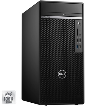 Sistem Desktop PC Dell OptiPlex 7090 MT cu procesor Intel® Core™ i7-10700 pana la 4.80GHz, 16GB DDR4, 256GB SSD + 1TB HDD, Wi-Fi, DVD-RW, GeForce® GTX 1660 Super™ 6GB GDDR6, Microsoft Windows 10 Pro, Mouse + Tastatura Sistem Desktop PC Dell OptiPlex 7090 MT cu procesor Intel® Core™ i7-10700 pana la 4.80GHz, 16GB DDR4, 256GB SSD + 1TB HDD, Wi-Fi, DVD-RW, GeForce® GTX 1660 Super™ 6GB GDDR6, Microsoft Windows 10 Pro, Mouse + Tastatura