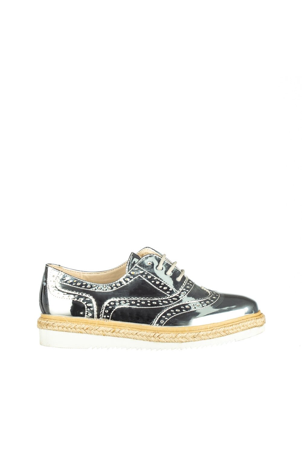 Pantofi casual dama Dina K, Argintiu
