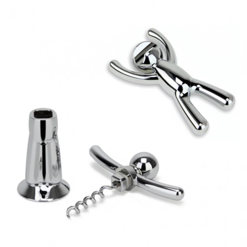 Set 2 deschizator de sticle si tirbuson, Buddy, 16 x 4.7 x 20 cm