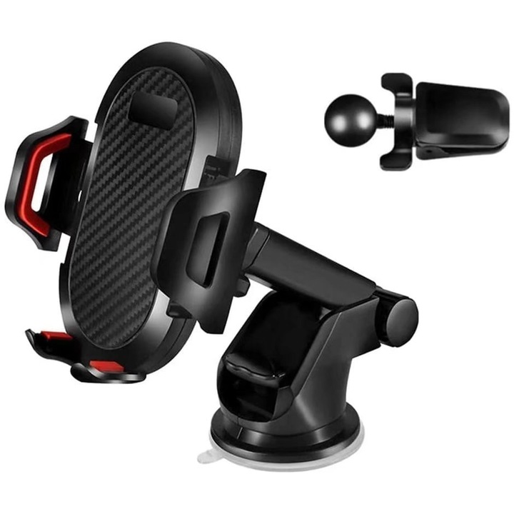 OEM telefon autós tartó, 360°, fekete