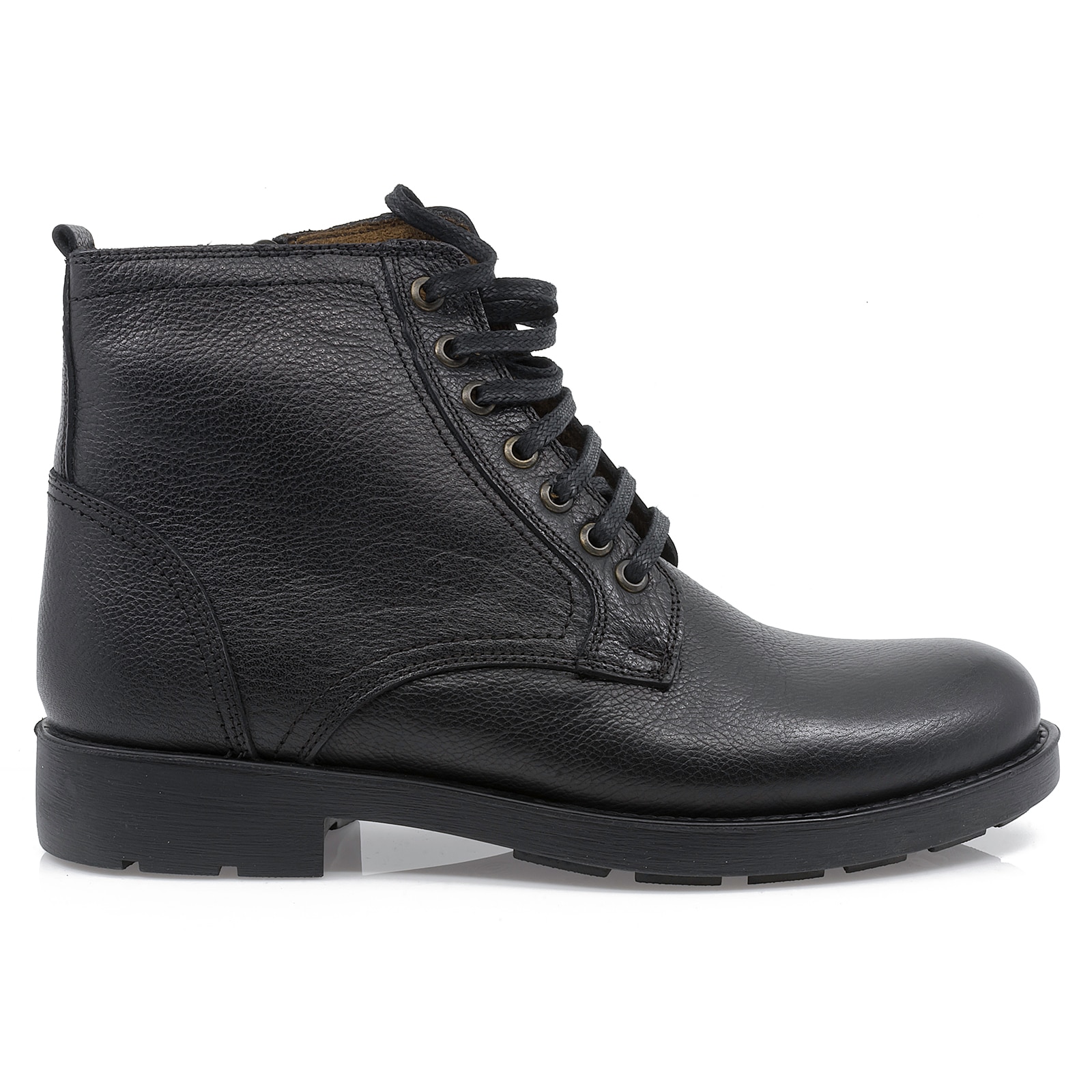 Ghete barbati, Caspian, Cas-7075, casual, piele naturala, Negru