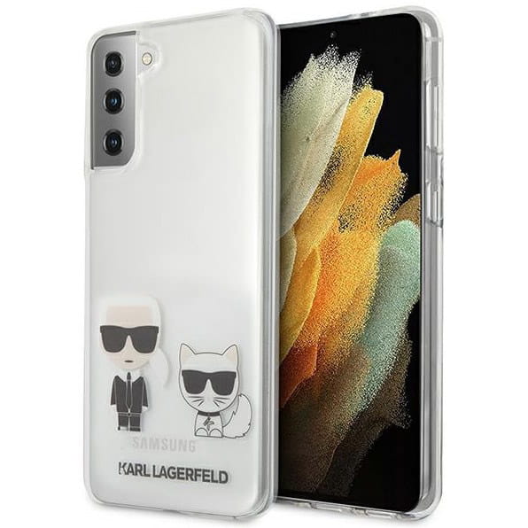 Husa Karl Lagerfeld HC Karl & Choupette Galaxy S21 Plus, transparenta