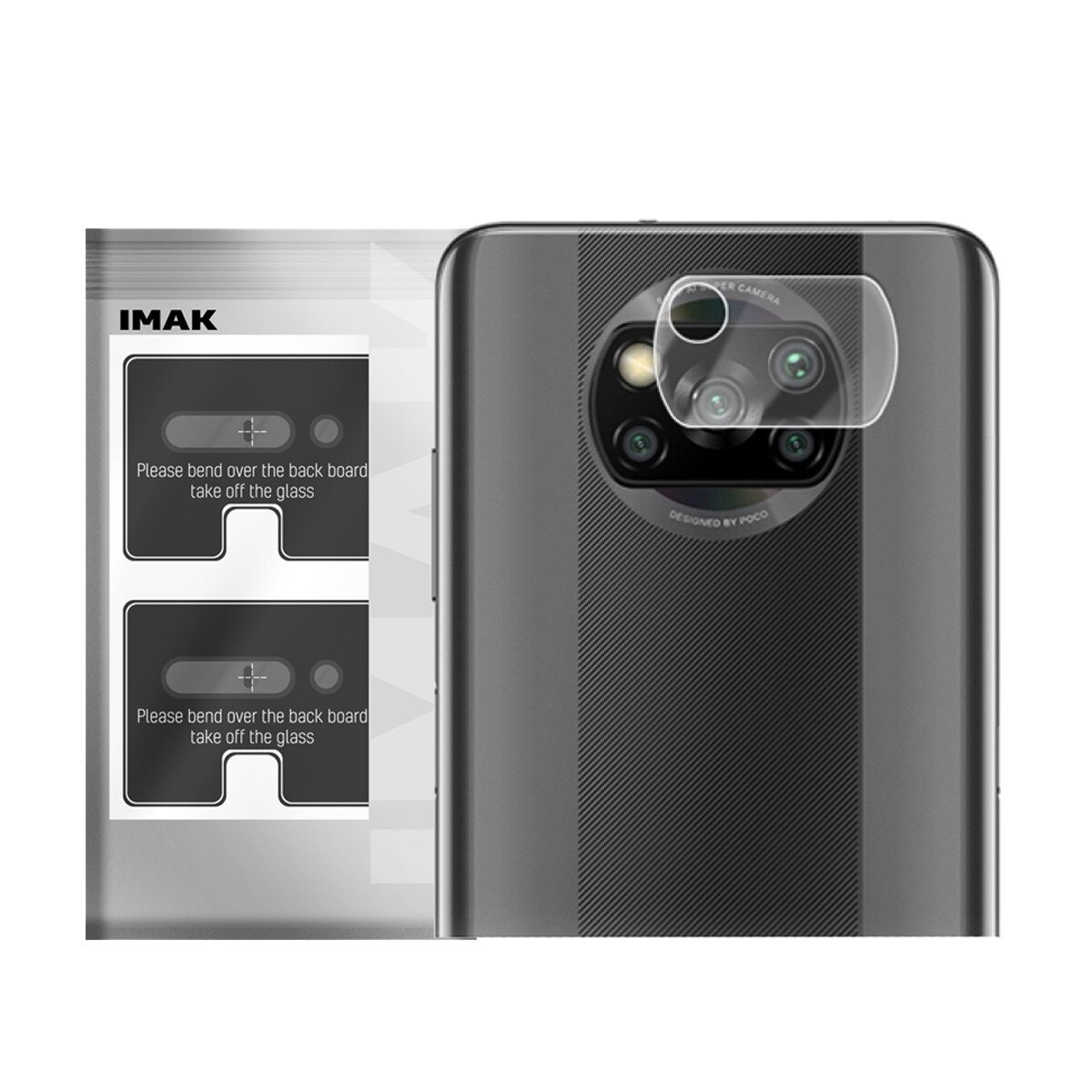 Folie Protectie Camera Foto pentru Poco X3 NFC, Imak Lens, Transparent
