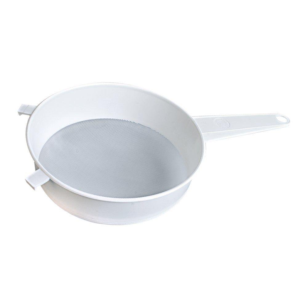 Strecuratoare de bucatarie cu maner Orion, Plastic, 12 cm, Alb