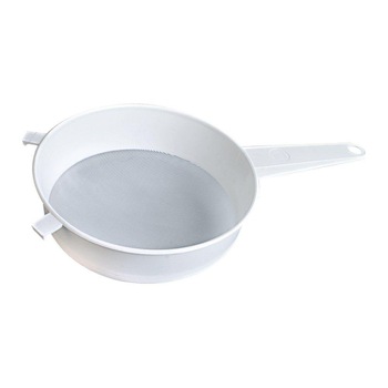 Strecuratoare de bucatarie cu maner Orion, Plastic, 12 cm, Alb Strecuratoare de bucatarie cu maner Orion, Plastic, 12 cm, Alb