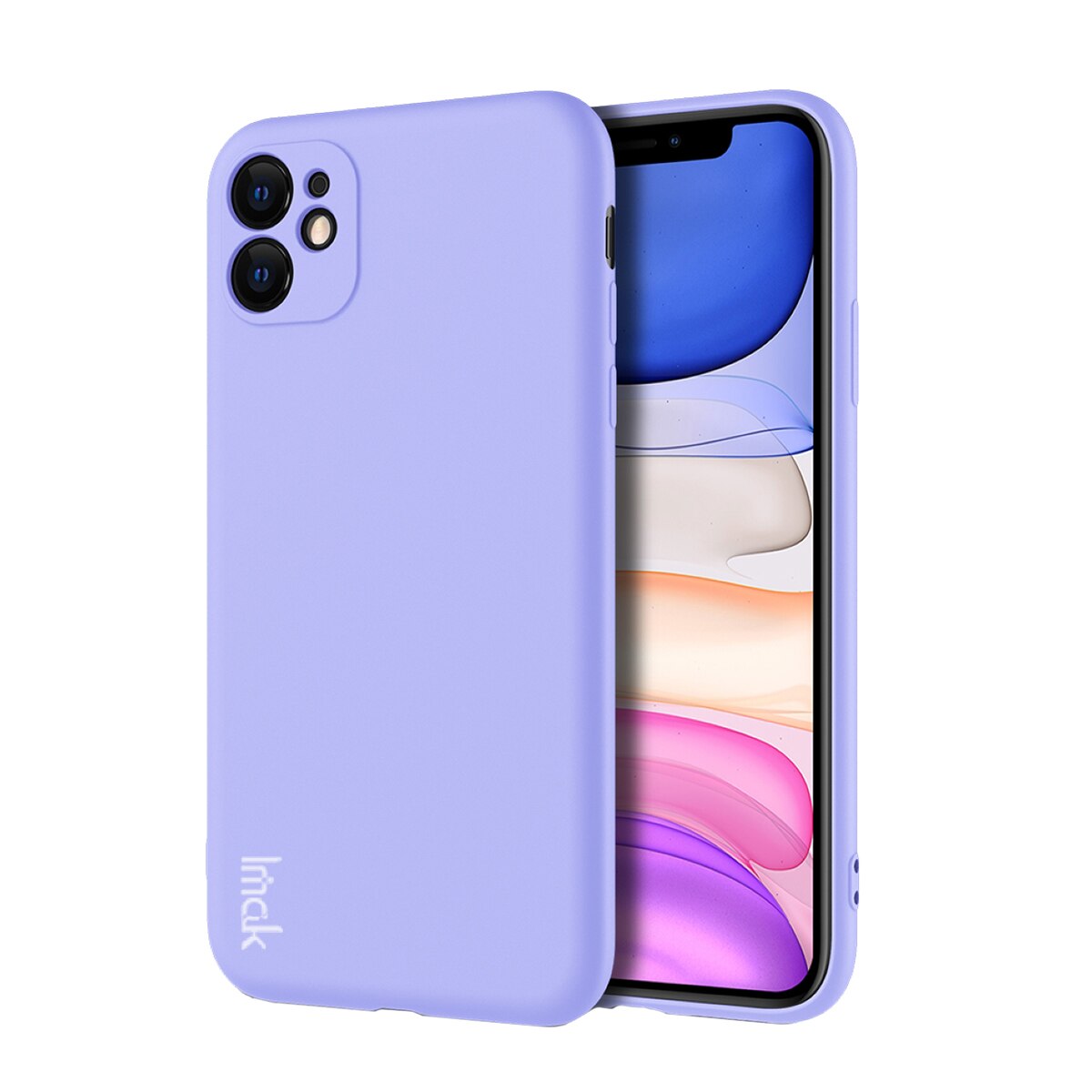 Husa Iphone 12/12 PRO, IMAK, Cauciuc, Mov