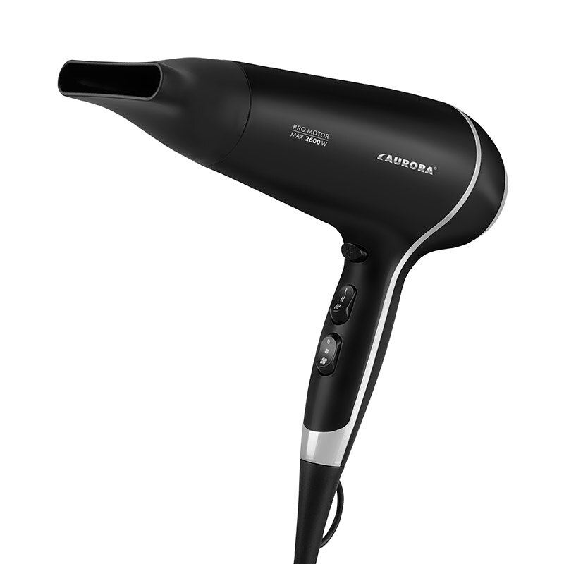 Uscator de par Aurora AU3202, 2600W, 2 viteze, 3 trepte temperatura, functie aer rece, concentrator, Negru