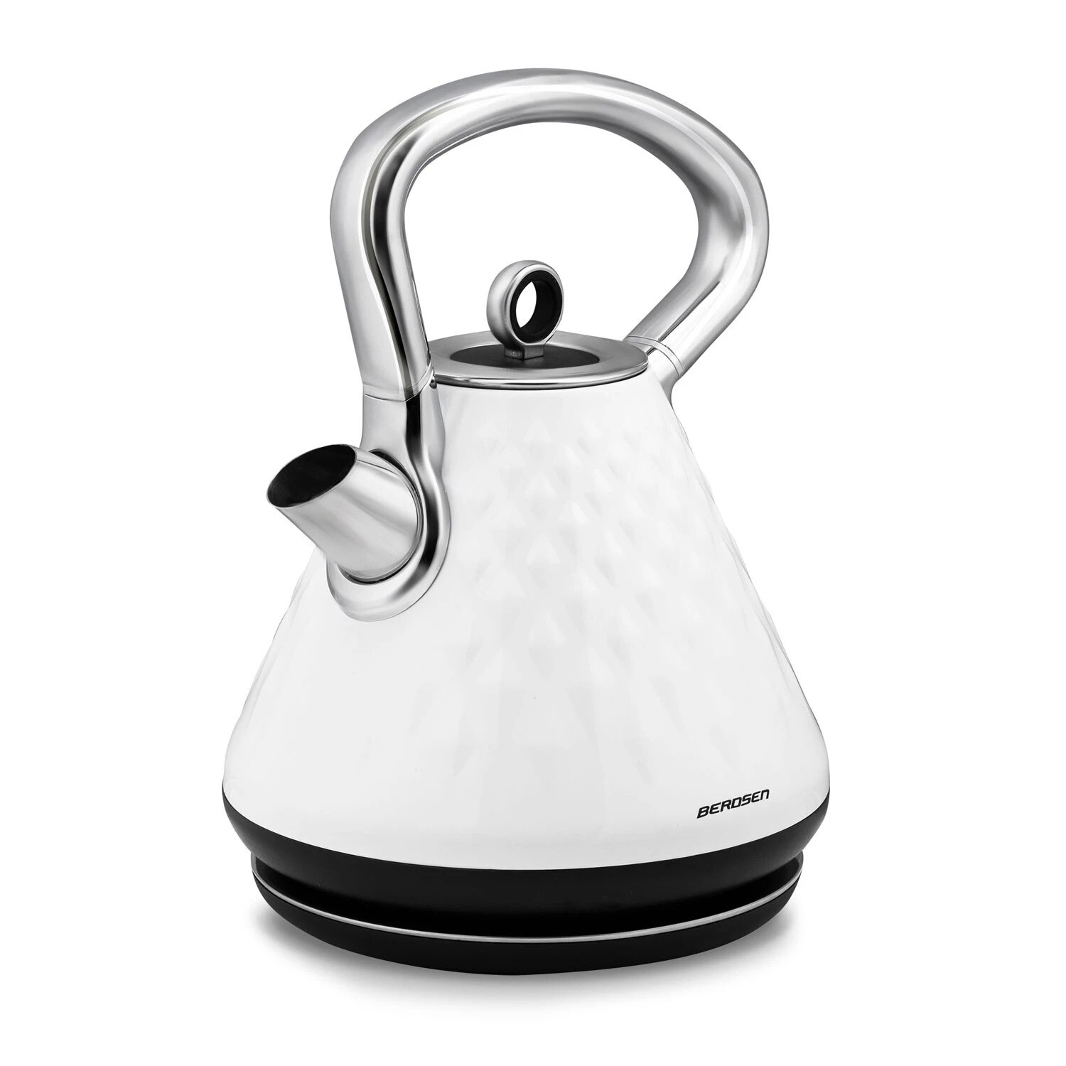 Ceainic electric cu capac, 1.7, filtru detasabil, comutator iluminat, alb, baza pivotanta, 29 x 21 cm