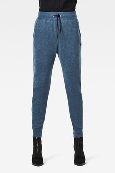 G-Star RAW, Pantaloni sport conici din jerseu cu snur in talie Premium Core 3D, Albastru, L G-Star RAW, Pantaloni sport conici din jerseu cu snur in talie Premium Core 3D, Albastru, L