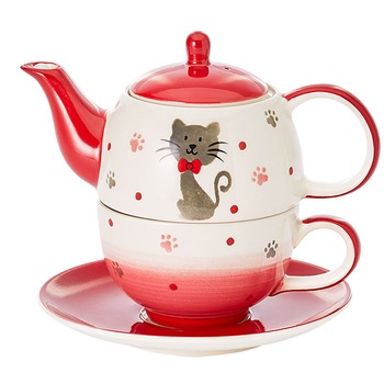 Ceainic Tea for one - Mascha, Alb / Rosu / Maro, , 600 ml Ceainic Tea for one - Mascha, Alb / Rosu / Maro, , 600 ml