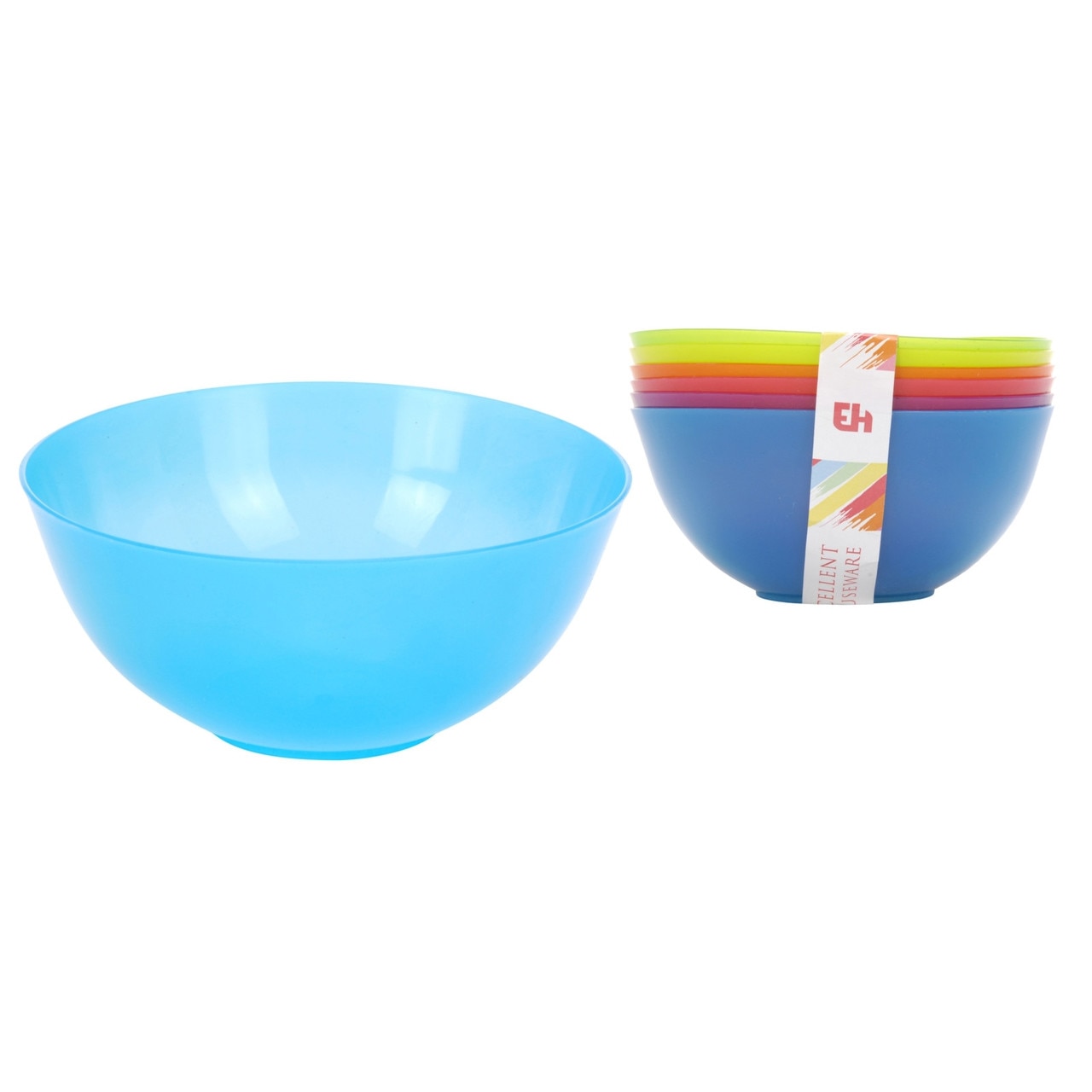 Set 6 boluri Rainbow, 600 ml, polipropilena, multicolor