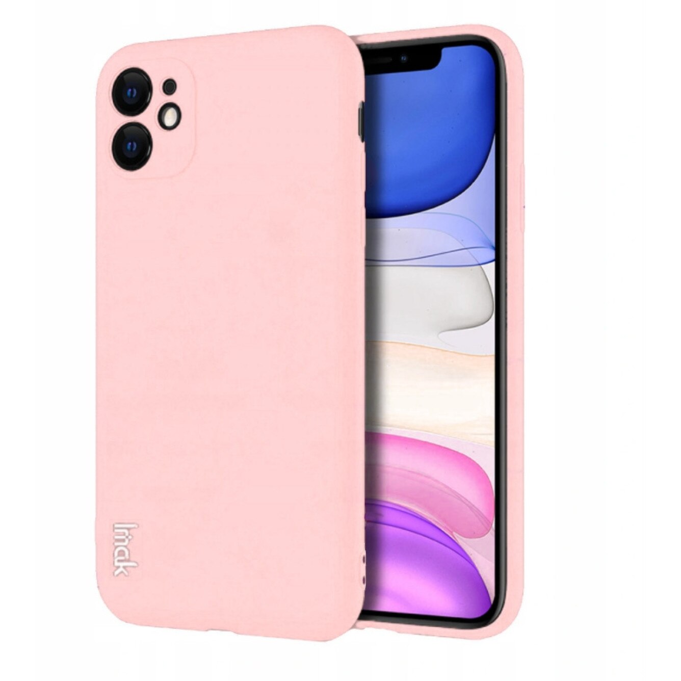 Husa Iphone 12/12 Pro, IMAK, Cauciuc, Roz