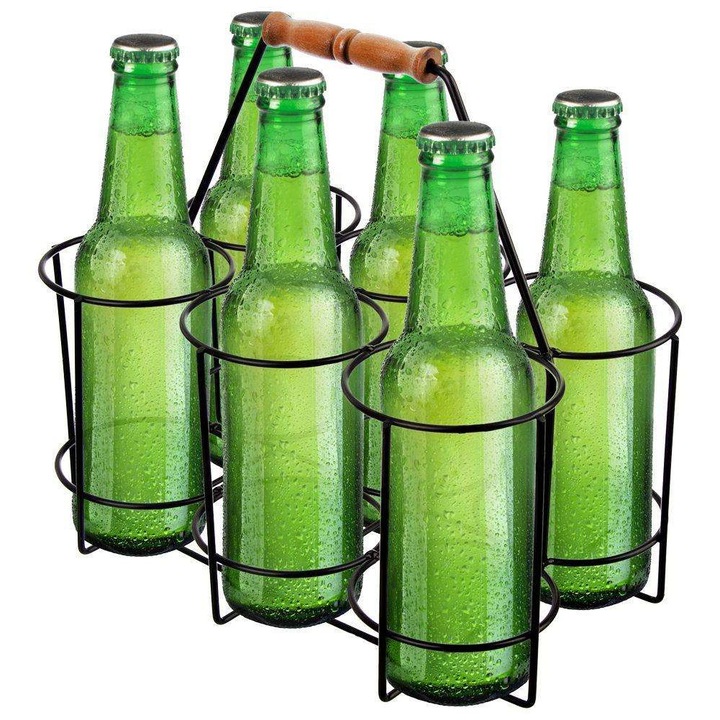 Palacktartó fogantyúval, Orion, 6 rekeszes, Fekete