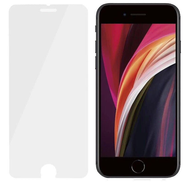 Folie protectie din sticla securizata PanzerGlass Standard Fit Super + pentru iPhone SE 2020/8/7/6s/6, Antibacterian, Transparent