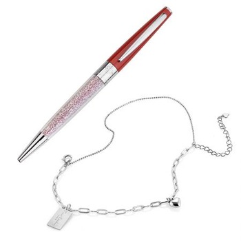 Set de bratara din argint 925 si pix cu cristale, Pierre Cardin, PCS-018, Cutie cadou Set de bratara din argint 925 si pix cu cristale, Pierre Cardin, PCS-018, Cutie cadou