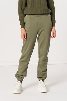 ICHI, Pantaloni sport de bumbac organic Acela, Verde feriga ICHI, Pantaloni sport de bumbac organic Acela, Verde feriga