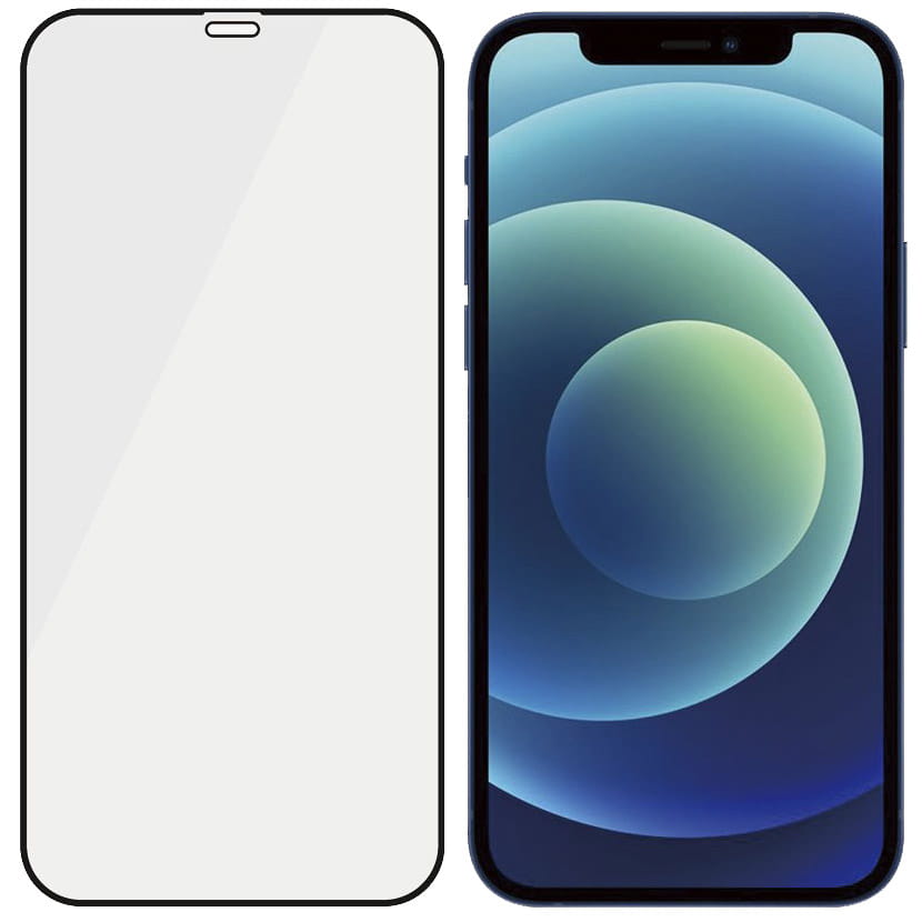 Folie protectie din sticla securizata PanzerGlass Case Friendly E2E Super + pentru iPhone 12 Mini, Antibacterian, Transparent/Negru