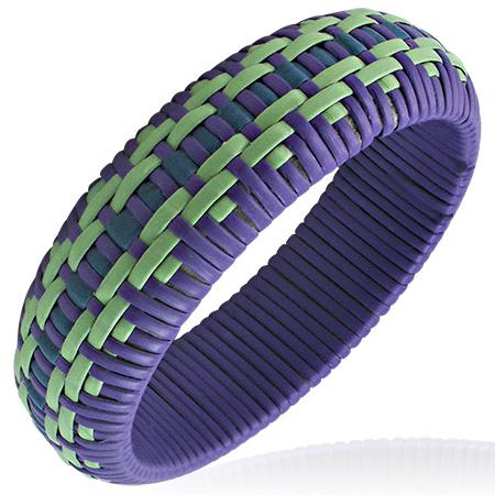 Bratara fantezie impletita din lemn - BeSpecial 2376, 27, Multicolor