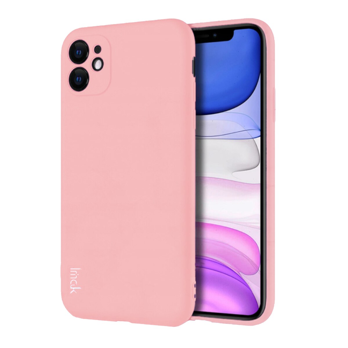 Husa Iphone 12 Mini, IMAK, Cauciuc, Roz