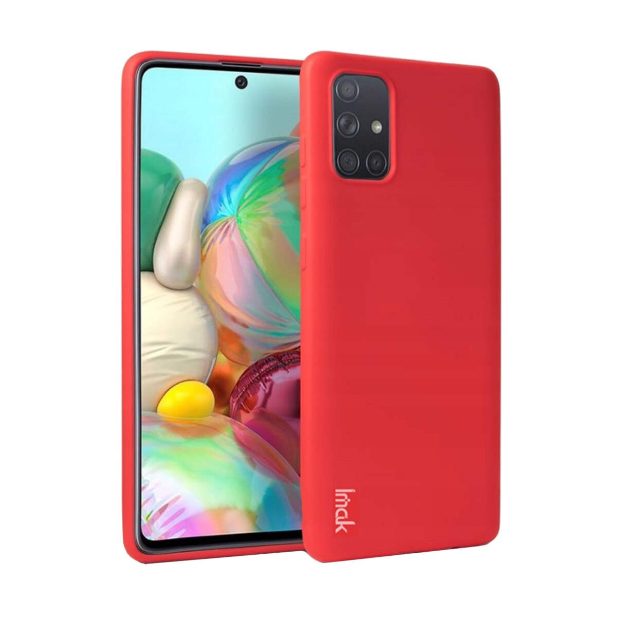 Husa Galaxy M51, IMAK, Cauciuc, Rosu