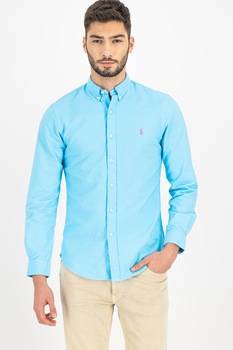 Polo Ralph Lauren, Camasa oxford slim fit, Albastru aqua Polo Ralph Lauren, Camasa oxford slim fit, Albastru aqua