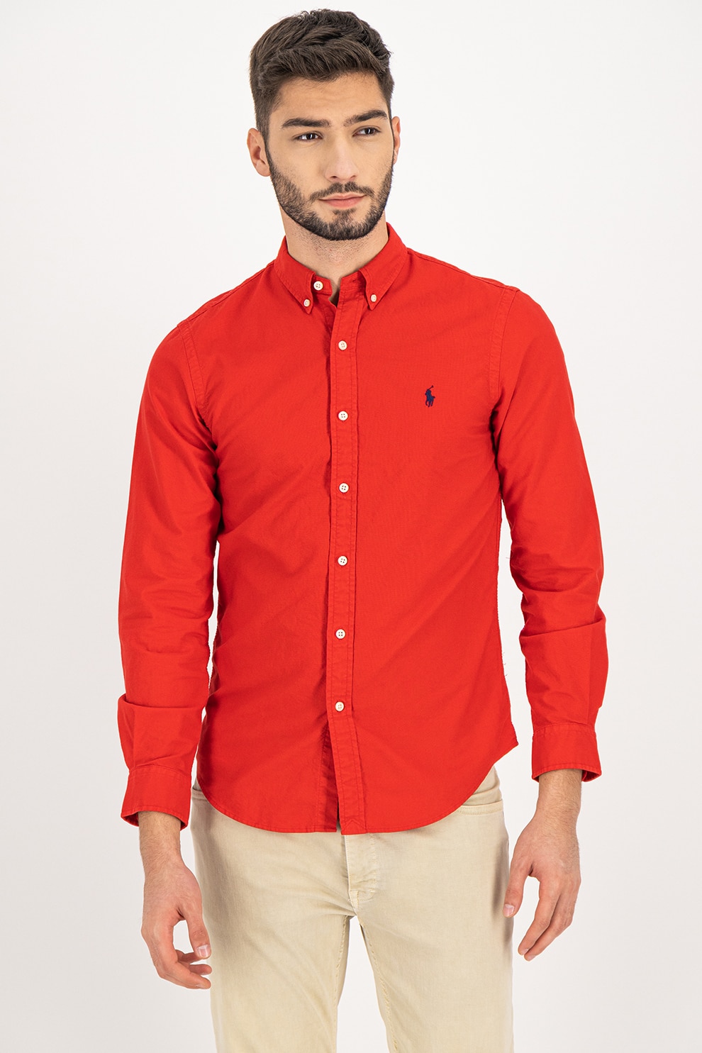 Polo Ralph Lauren, Camasa oxford slim fit, Rosu